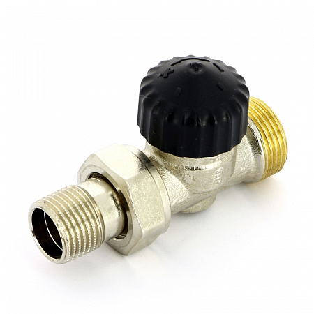 Вентиль термостатический UNI-FITT 1/2"х3/4" НН EK с разъемным соединением, никелир.