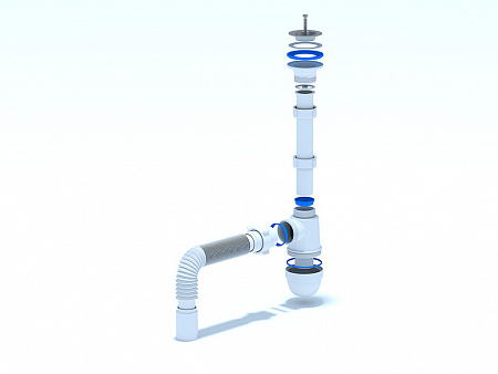 АНИПЛАСТ Сифон 11/4&quot;х40 с гибкой трубой 40х40 C1005