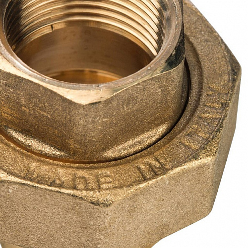 Американка ПРЯМАЯ резьбовая латунная (без прокладки) STOUT без покрытия 3/4&amp;quot; В