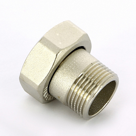 Соединение с накидной гайкой UNI-FITT ВН 3/4&quot;x1&quot; с плоской прокладкой никелированное