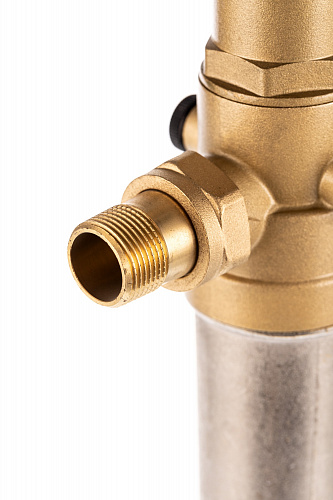 Фильтр промывной с гасителем ГЕЙЗЕР БАСТИОН Ø60 без покрытия 3/4&amp;quot; АМ-АМ, 90 мкм, латунная колба