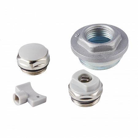 Комплект для монтажа радиаторов ROYAL THERMO 1/2'' без кронштейнов, серый (НС-1156712)