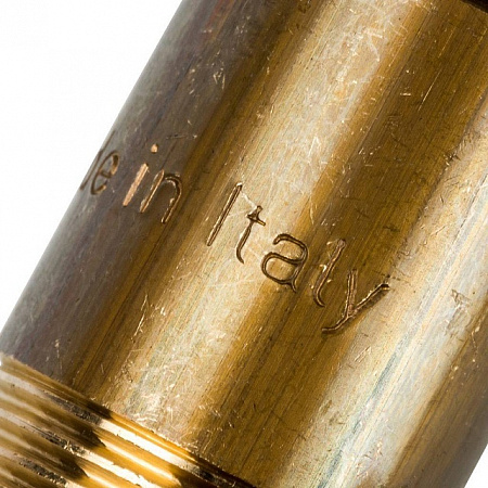 Сгон резьбовой латунный STOUT без покрытия 1/2&quot;x150мм