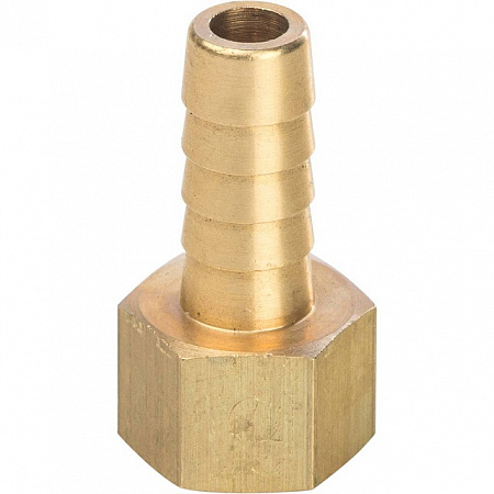 Штуцер резьбовой латунный STOUT без покрытия 1/4&quot;x10мм В