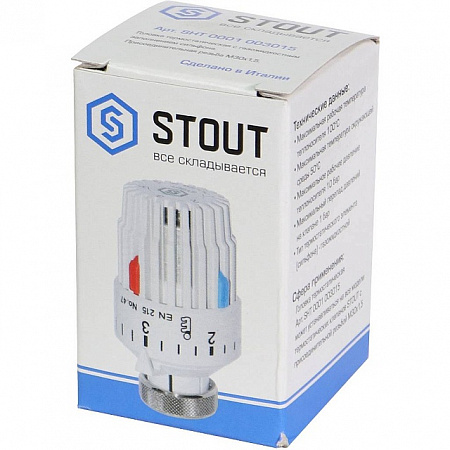 Головка термостатическая газо-жидкостная STOUT M30x1,5 (от +6°С до +28°С)