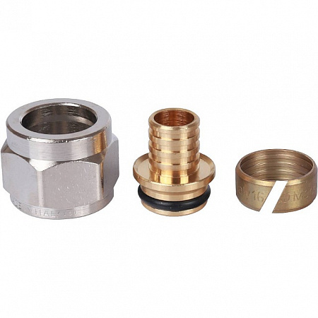 EK Фитинг-евроконус обжимной для полиэтилена STOUT PE-X Ø16х2.2-1/2&quot;, посадка Ø16.1 (10/150)