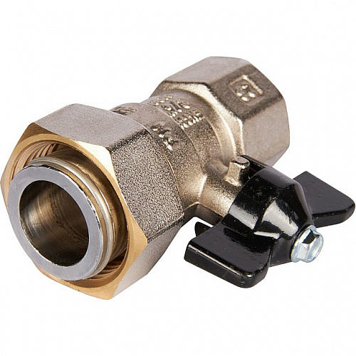 Кран шаровой STOUT бабочка 1&amp;quot;х3/4&amp;quot; В, с накидной гайкой