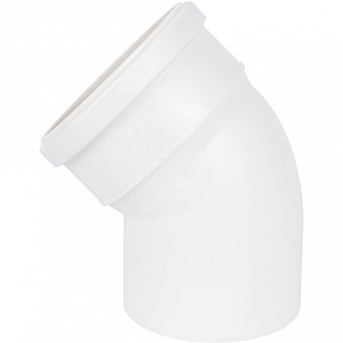 ПВХ Отвод канализационный SINIKON КОМФОРТ ПЛЮС белый Ø110х45°