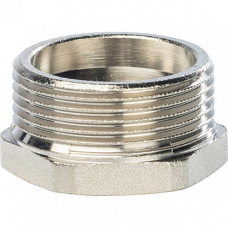 Футорка резьбовая латунная STOUT никель 2&quot;x1/2&quot; ВН