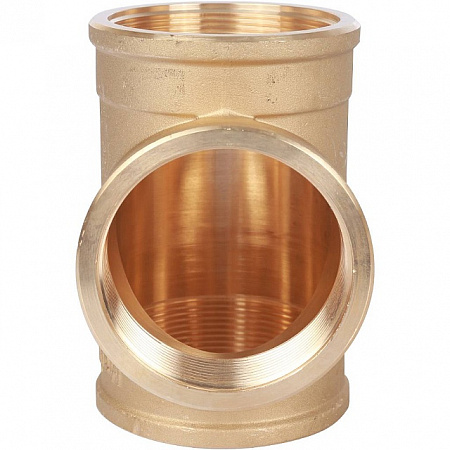 Тройник резьбовой латунный STOUT без покрытия 21/2&quot; В