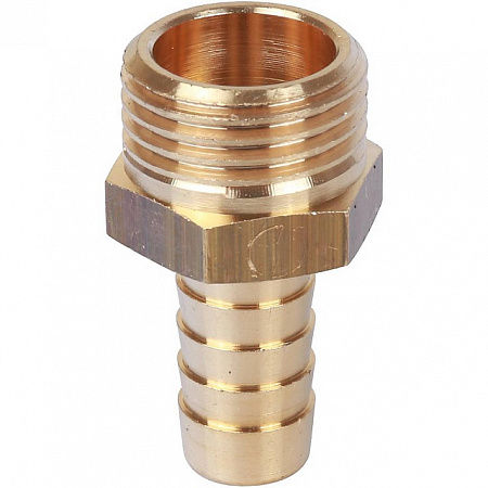 Штуцер резьбовой латунный STOUT без покрытия 1/2&quot;x12мм Н