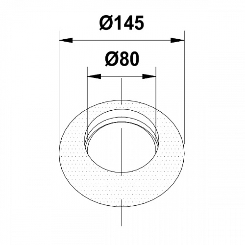 Розетка TERMICA Ø80 R80