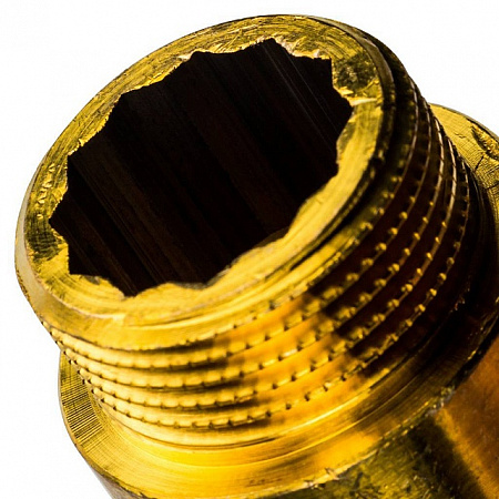Удлинитель резьбовой латунный STOUT без покрытия 3/4&quot;x30мм ВН