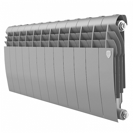 Радиатор биметаллический ROYAL THERMO BILINER SILVER SATIN 350x12 секций, серый (НС-1197127)