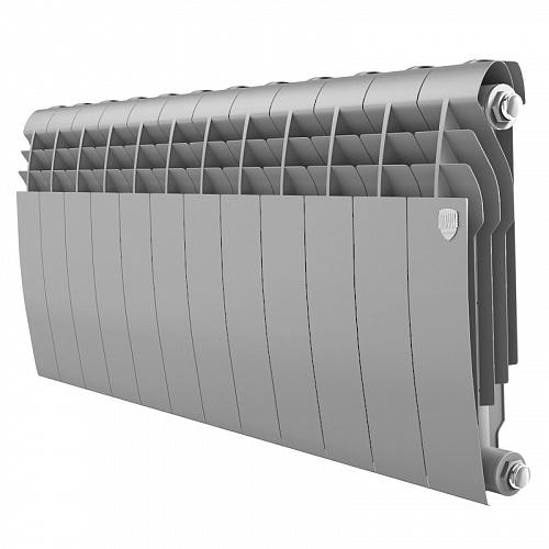 Радиатор биметаллический ROYAL THERMO BILINER SILVER SATIN 350x12 секций, серый (НС-1197127)