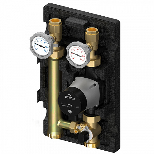 Насосно-смесительная группа UNI-FITT с термосмесителем, Grundfos UPM3 HYBRID 25-70