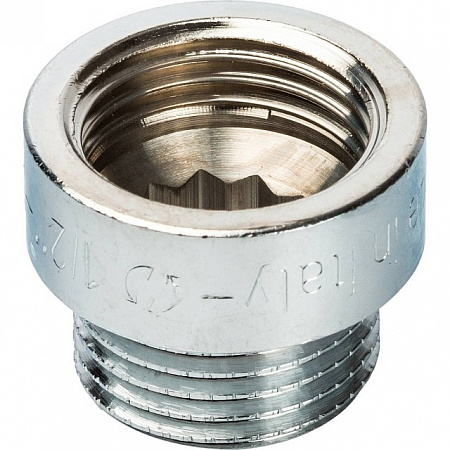 Удлинитель резьбовой латунный STOUT хром 1/2&quot;x10мм ВН