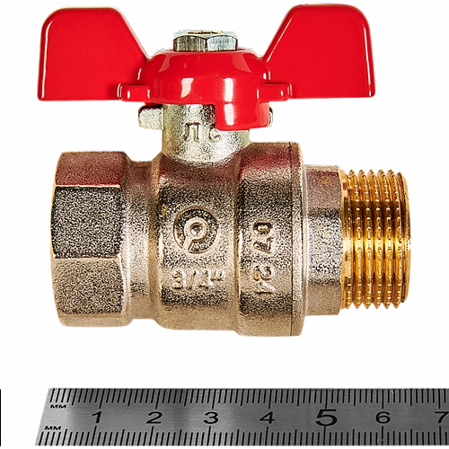 Кран шаровой ROMMER бабочка 3/4&amp;quot; ВН неполнопроходной