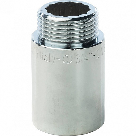 Удлинитель резьбовой латунный STOUT хром 3/4&quot;x40мм ВН