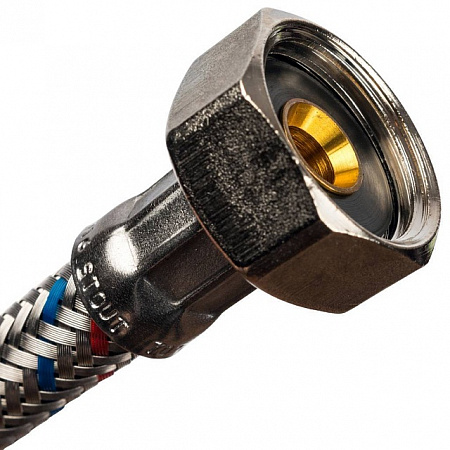 Гибкая подводка для смесителей STOUT нерж.сталь М10*18-1/2&quot;-50 см, пара