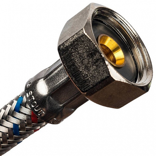Гибкая подводка для смесителей STOUT нерж.сталь М10*18-1/2&amp;quot;-50 см, пара