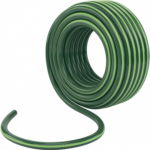 Шланг поливочный армированный ПВХ 3-х слойный ЗЕЛЕНЫЙ PALISAD 1&amp;quot; - 10атм (25м)