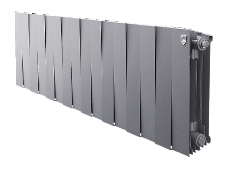 Радиатор биметаллический ROYAL THERMO PIANOFORTE SILVER SATIN 300x16 секций, серый (НС-1346079)