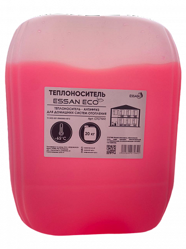 Теплоноситель для отопления ESSAN ECO (розовый) этиленгликоль -65°C 20 кг