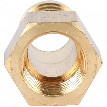 Штуцер резьбовой латунный STOUT без покрытия 1/4&quot;x14мм В