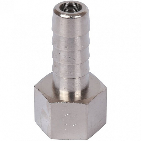 Штуцер резьбовой латунный STOUT никель 1/4&quot;x10мм В