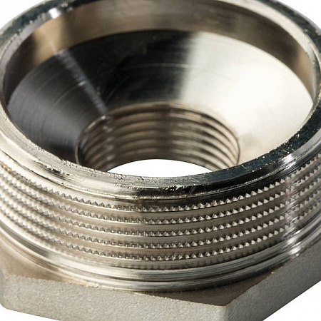Футорка резьбовая латунная STOUT никель 11/2&quot;x3/4&quot; ВН