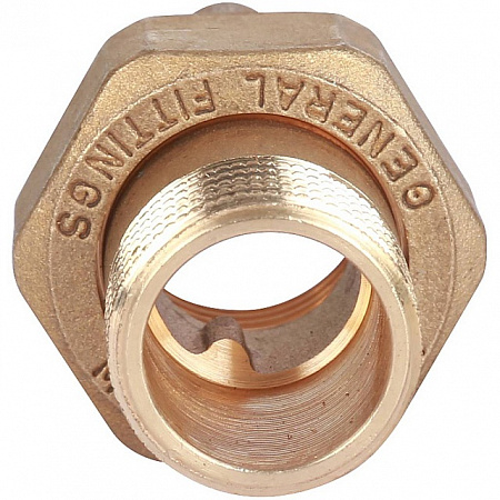 Американка ПРЯМАЯ резьбовая латунная (с прокладкой o-ring) STOUT без покрытия 1/2&quot; ВН