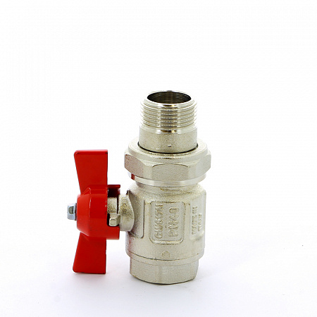 Кран шаровой с американкой ITAP IDEAL ART 098 бабочка 3/4&quot; никель, полнопроходной (26097)
