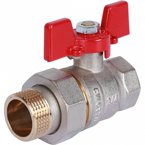 Кран шаровой с американкой ROMMER бабочка 3/4&amp;quot; ВН
