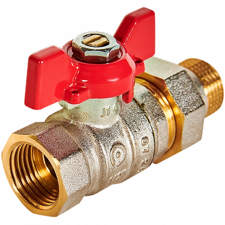 Кран шаровой с американкой ROMMER бабочка 1/2&quot; ВН неполнопроходной