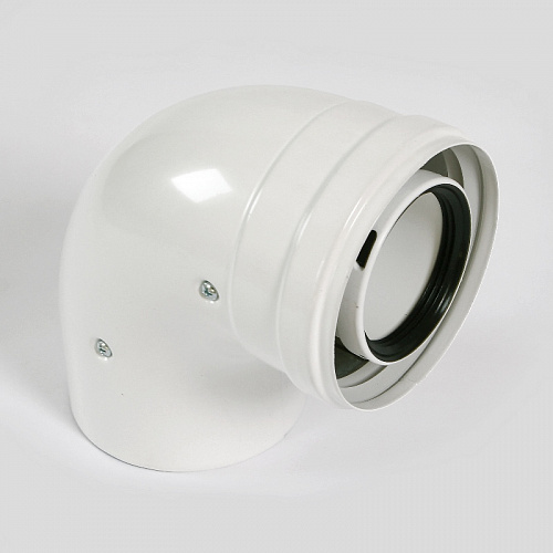 Отвод BAXI 90° алюминиевый эмалированный Ø80 мм