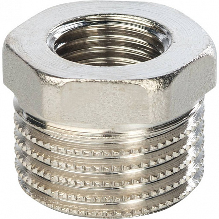 Футорка резьбовая латунная STOUT никель 1/2&quot;x1/4&quot; ВН