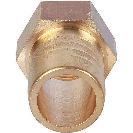 Штуцер резьбовой латунный STOUT без покрытия 1/2&quot;x20мм В