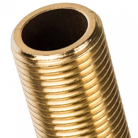Сгон резьбовой латунный STOUT без покрытия 1/2&quot;x200мм
