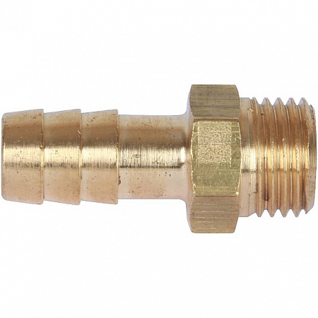 Штуцер резьбовой латунный STOUT без покрытия 1/4&quot;x10мм Н