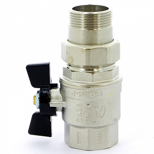 Кран шаровой с американкой BUGATTI OREGON 322 бабочка 11/4&amp;quot; полнопроходной