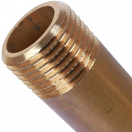 Бочонок резьбовой латунный STOUT без покрытия 1/2&quot;x100мм