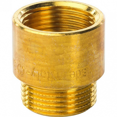 Удлинитель резьбовой латунный STOUT без покрытия 3/4&quot;x20мм ВН