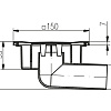 Трап для пола с боковым сливом MCH DN50/95 пластик (326P)