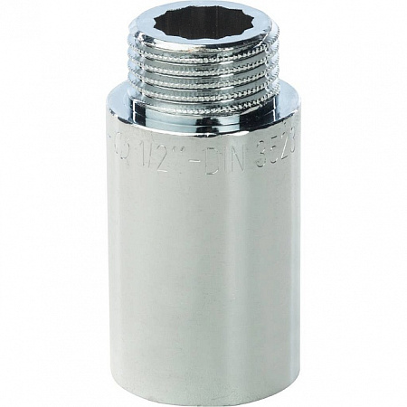Удлинитель резьбовой латунный STOUT хром 1/2&quot;x40мм ВН