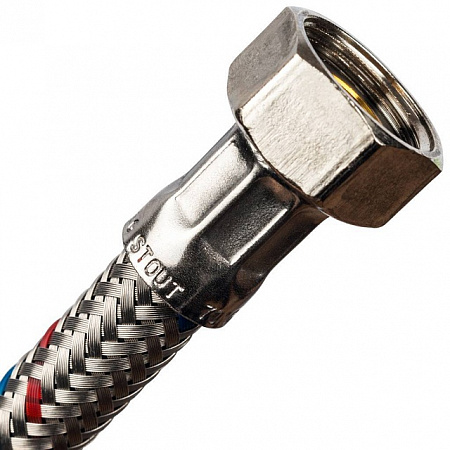 Гибкая подводка для воды STOUT нерж.сталь 3/8&quot;х1/2&quot;-60 см гайка-штуцер