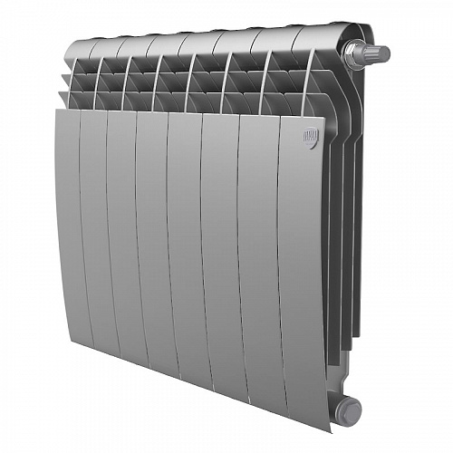 Радиатор биметаллический ROYAL THERMO BILINER SILVER SATIN VDR 500x8 секций, серый (НС-1309750)