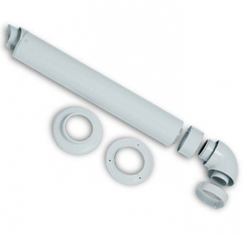 Комплект для горизонтал прохода VAILLANT дымохода/ воздуховода 60/100 через стену, телескопический