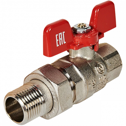 Кран шаровой полнопроходной с американкой, ВР/НР, ручка бабочка 1/2&amp;quot; (EPDM) STOUT