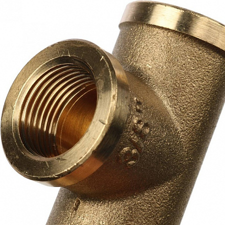 Тройник резьбовой латунный STOUT без покрытия 3/8&quot; В